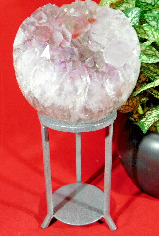 Sphere Display Stand Dark Silver Tall Medium Size