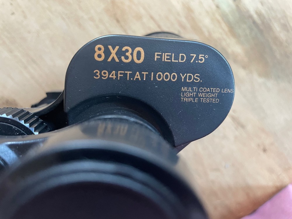 SAKAR 8x30 BINOCULARS w/NECK STRAP, CASE & PROTECTIVE COVERS