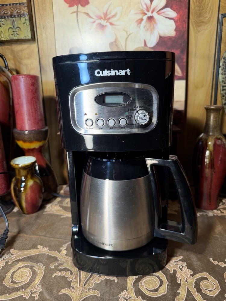 Cuisinart 12-Cup Programmable Thermal Coffee Maker Stainless Carafe Black Tested