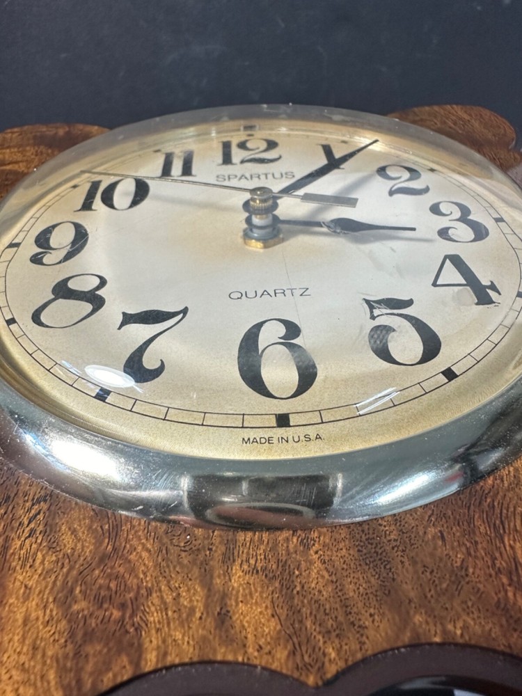 Vintage Mid century Modern Kitchen Spartus Wall Clock