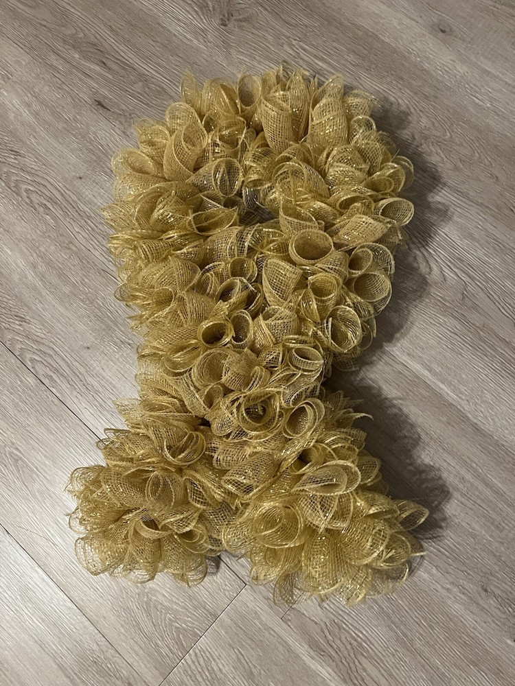 Gold Awareness Ribbon Wreath