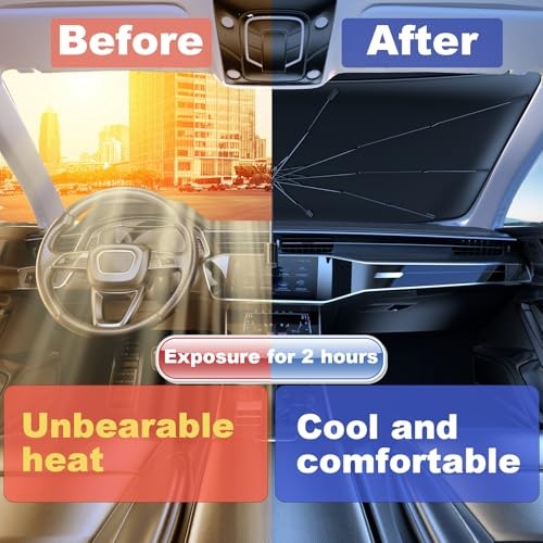 Windshield Sun Shade Umbrella for Car Foldable Umbrella Front Window Abstract