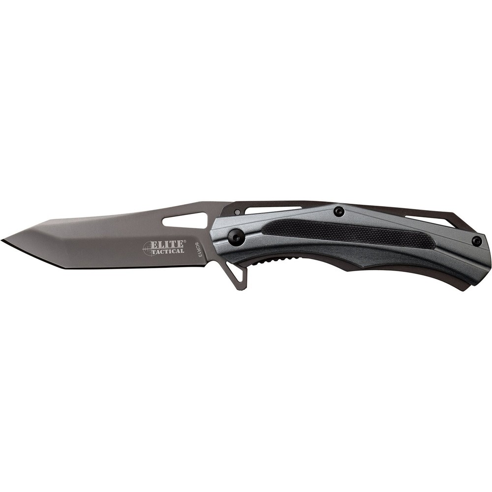 EVOLUTION Folding Knife | 3.5" Gray Tanto Blade Ball Bearing Pivot EDC