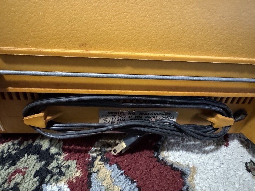 Vintage Truetone Record Player Orange Handled Case “New”