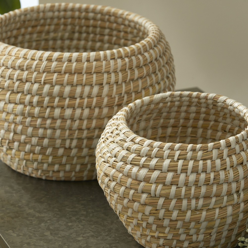 RIVERGRASS PLANT BASKETS, SET OF 2