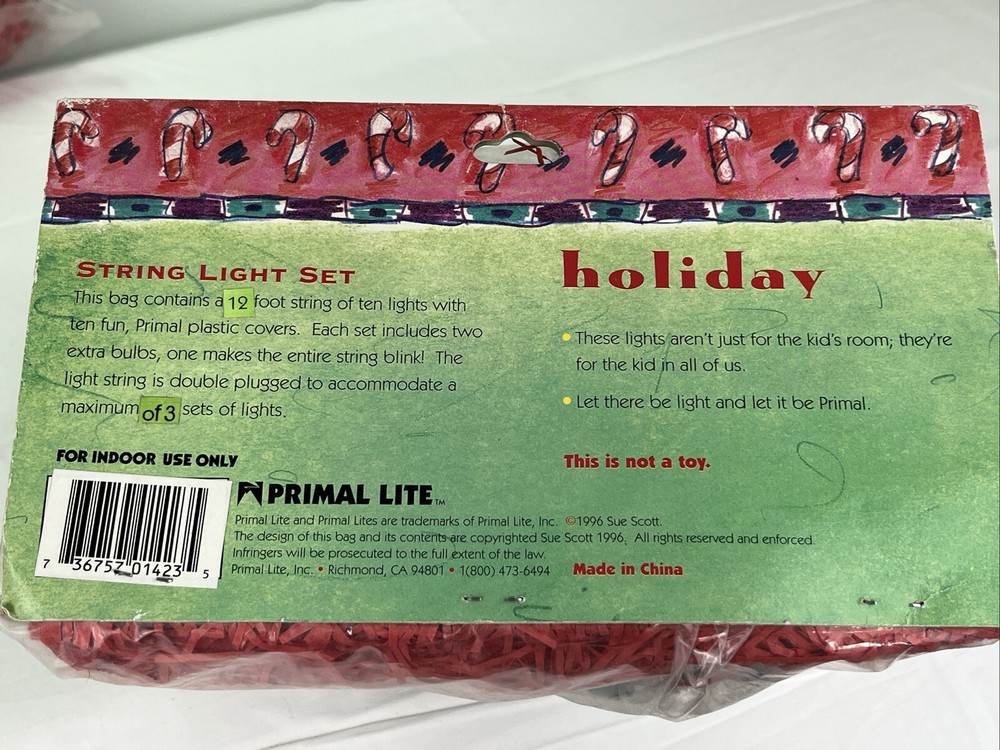 2 Sets NIP Primal Lite Holiday String Lights Gingerbread Man
