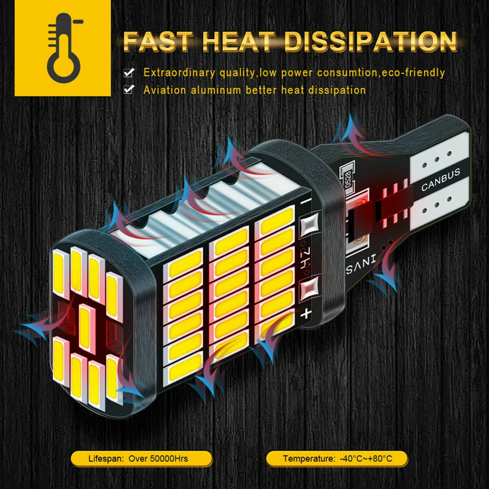 2PC LED Backup Reverse Light Bulbs Kit T15 921 6000K For Dodge Durango 2011-2020