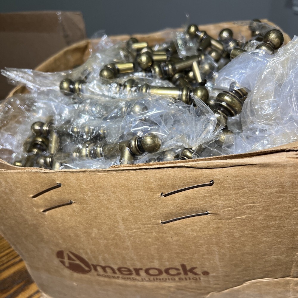 NEW Amerock Vintage Cabinet Handle Drawer Pull Burnished Solid Brass 5 1/8 742-1