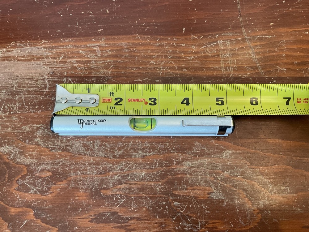 Vintage Woodworker’s Journal Pocket Level Tool - 5” Long
