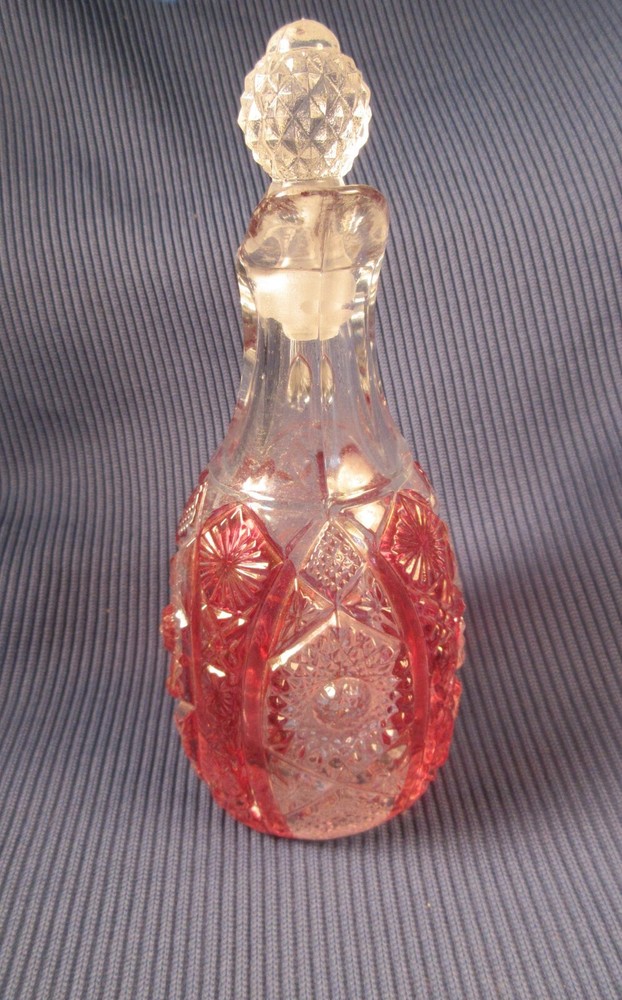EAPG Imperial Glass Co. Cruet #500, Ruby Flashing