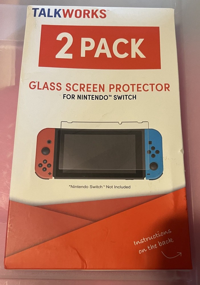 Talkworks Nintendo Switch Glass Screen Protector, 2-Pack, Scratch-Resistant