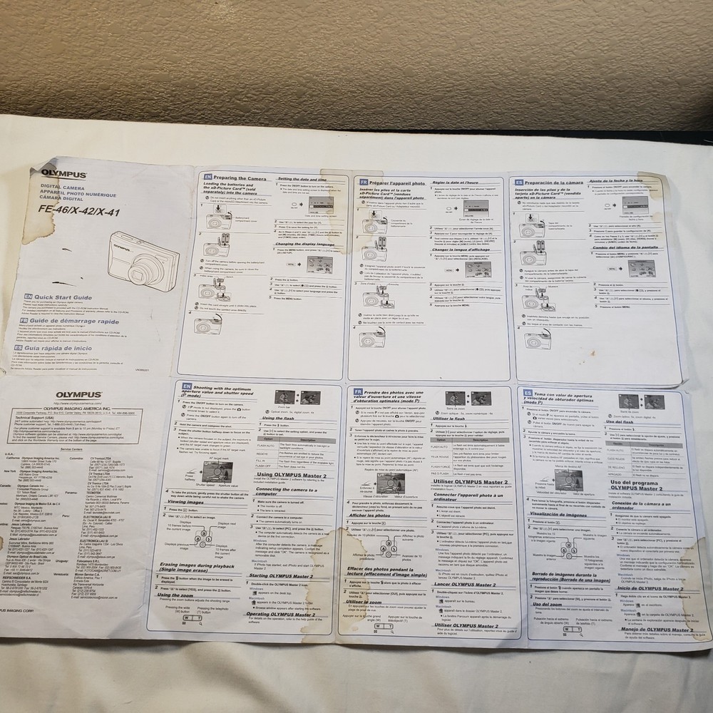 Olympus Master 2 Software Editing & Managing Images Windows Macintosh + AV Cable