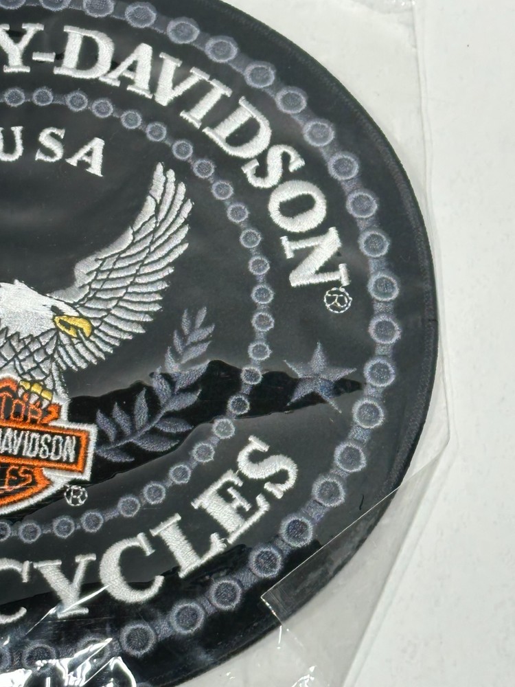 Harley Davidson large black 8" patch emblem chained shield new in package 2004