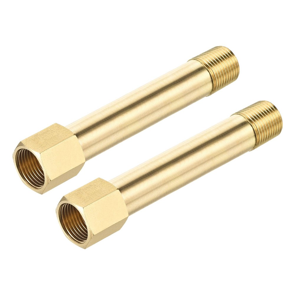 Brass Pipe Fitting G3/8  Adapter 100mm Extension Connector Hex Coupling 2 Pack