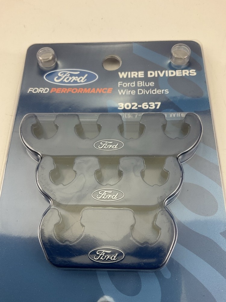 Proform 302-637 Ford Racing Ignition Wire Separators - Blue W/ White Logo - Pair