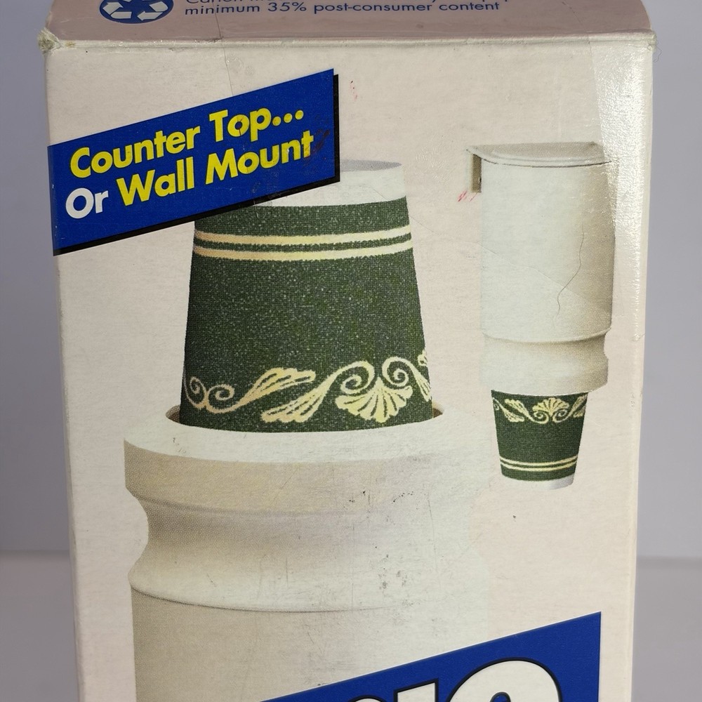 Vtg 2001 Dixie Cup Plastic Dispenser Bathroom Mountable NIB EUC Cups Not Include