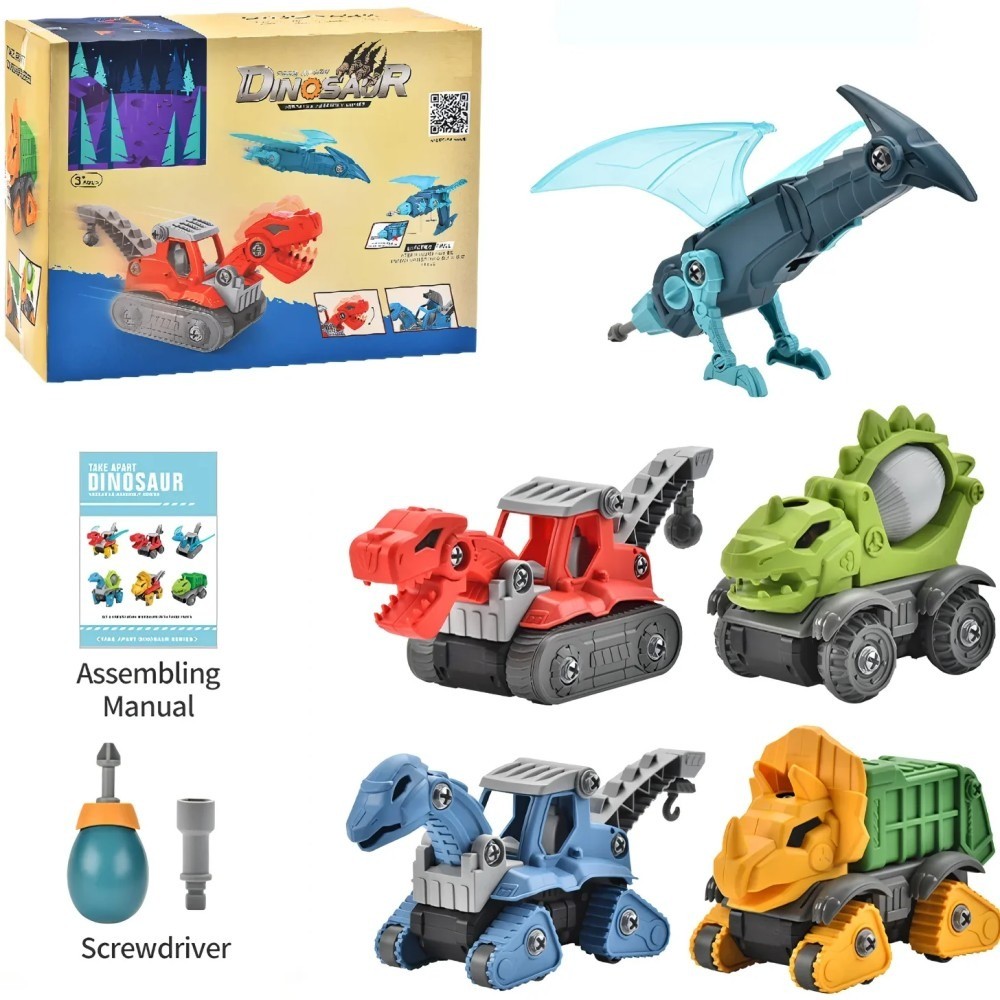5 Pack Take Apart Dinosaur Toys