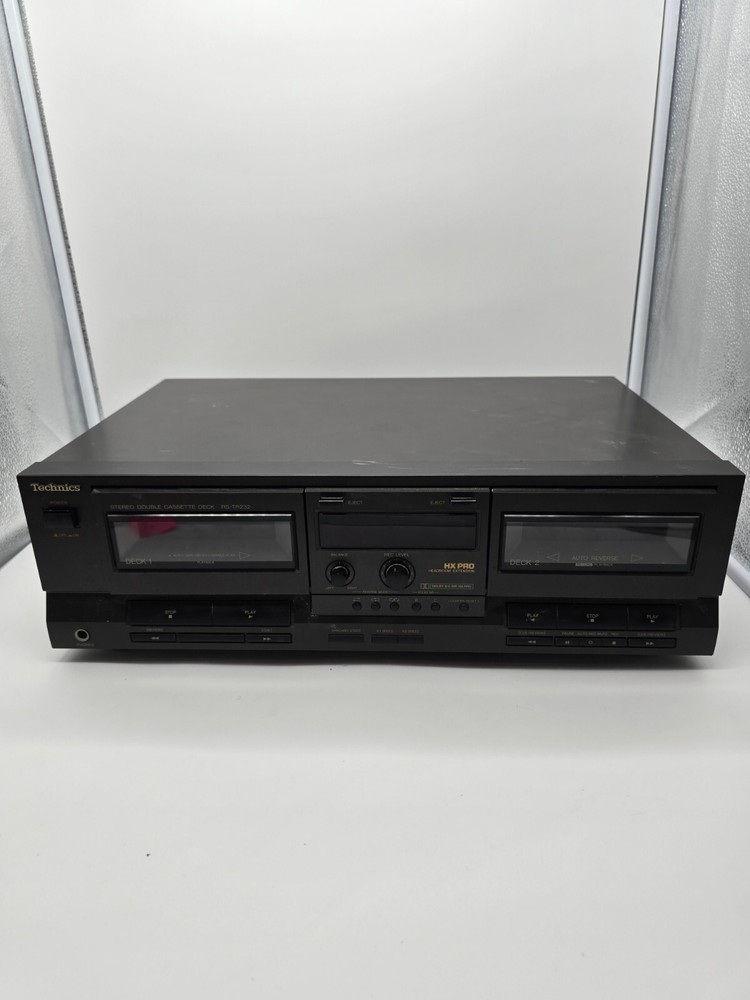 Technics RS-TR232 Stereo Double Cassette Deck HX Pro Black (See Description)