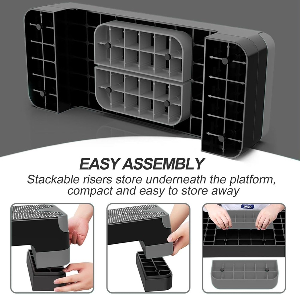 Aerobic Exercise Step, Adjustable Aerobic Stepper for Exercise, Workout Step ...