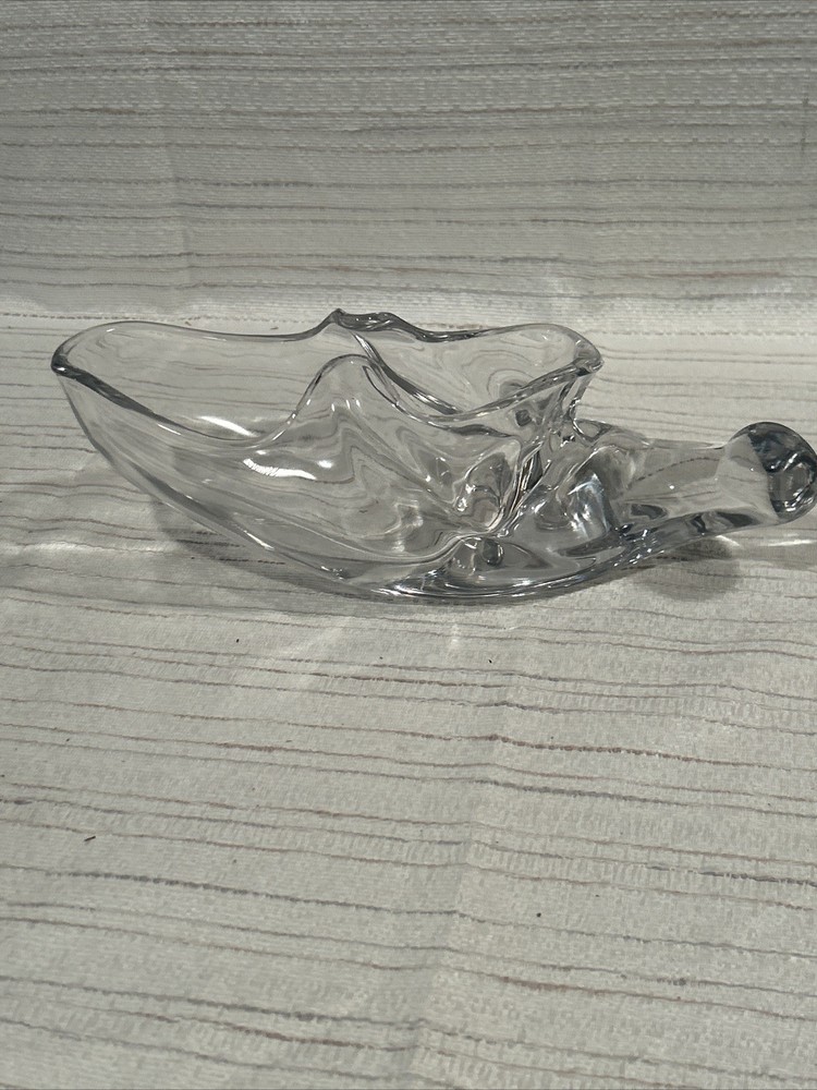 Large Clear Glass Elf Shoe Planter