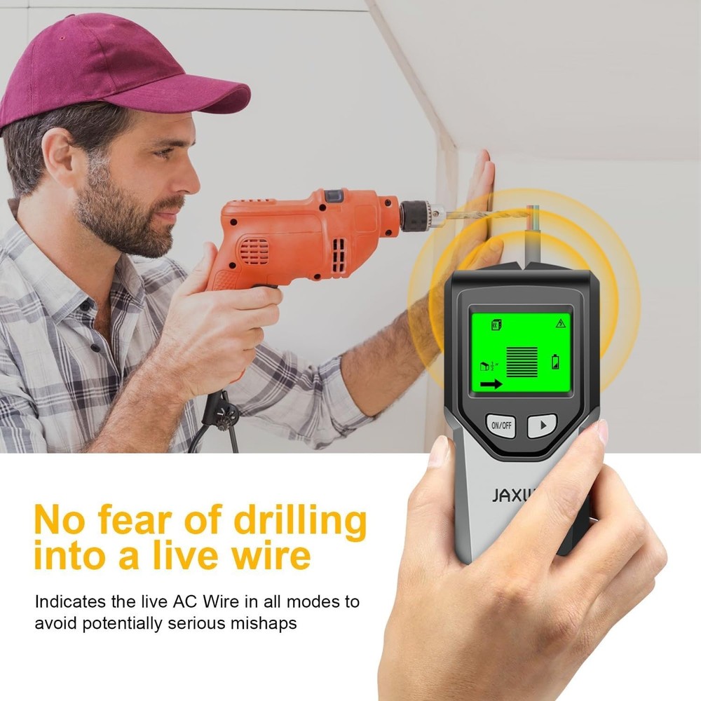 Accurate Wall Scanner - 5-in-1 Stud Finder with LCD, Perfect for DIY Projects