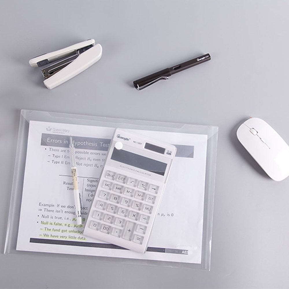 EOOUT 30pcs Plastic Envelopes, Clear Reusable Poly Envelope Waterproof File F...