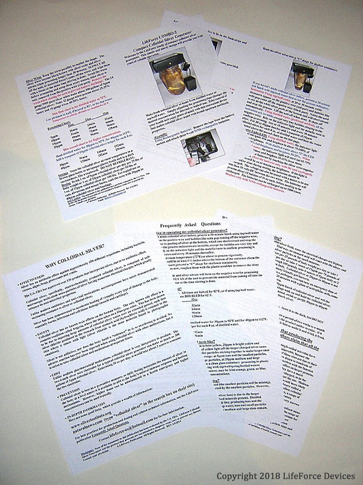 Compact COMBO-2 Deluxe Colloidal Silver Generator Package by LifeForce Devices