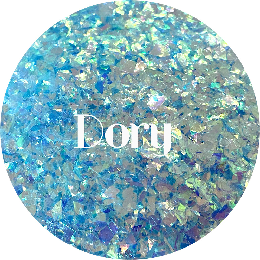 Premium Polyester Glitter - Light Pastel Blue Irregular Cut Shards