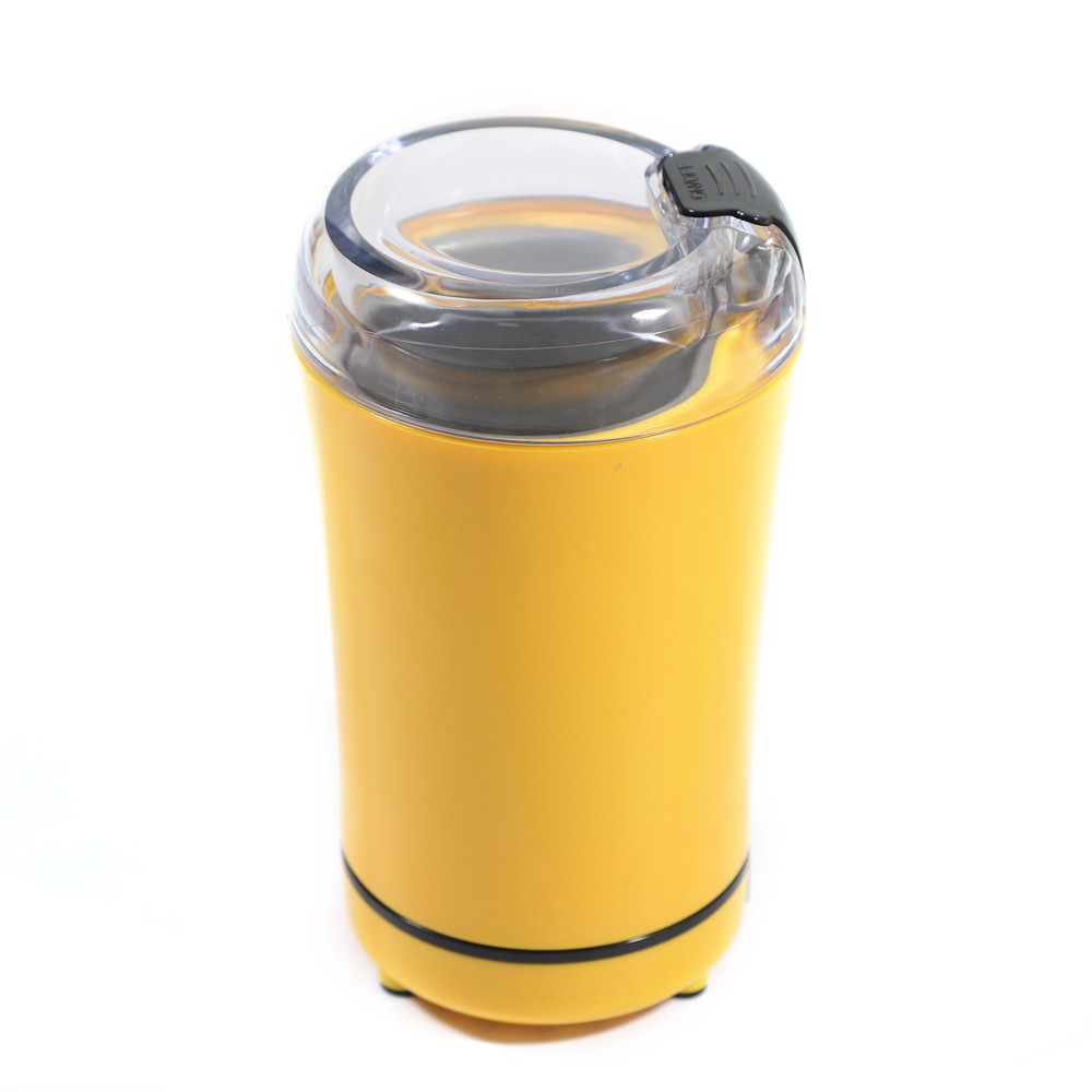 Compact Electric Grinder for Coffee, Nuts, Spices & Grains – Yellow