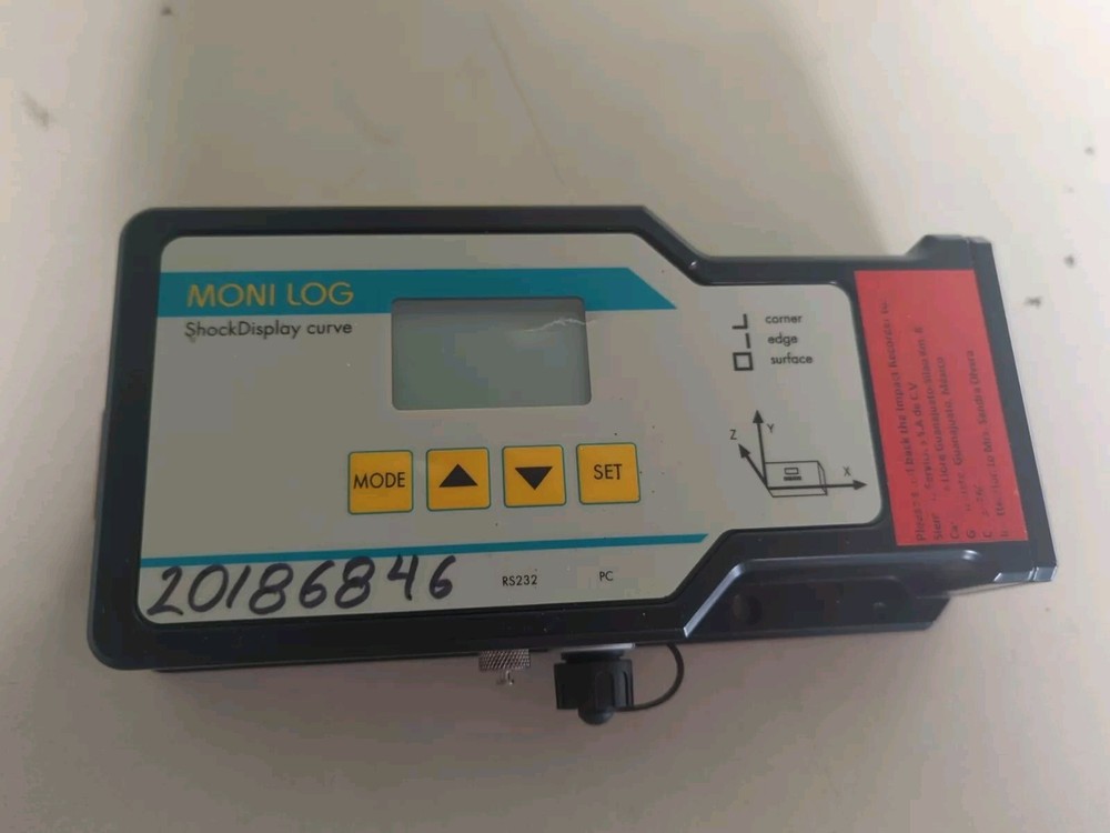 Moni Log Shock Display Curve R20 Transportation Vibration Logger