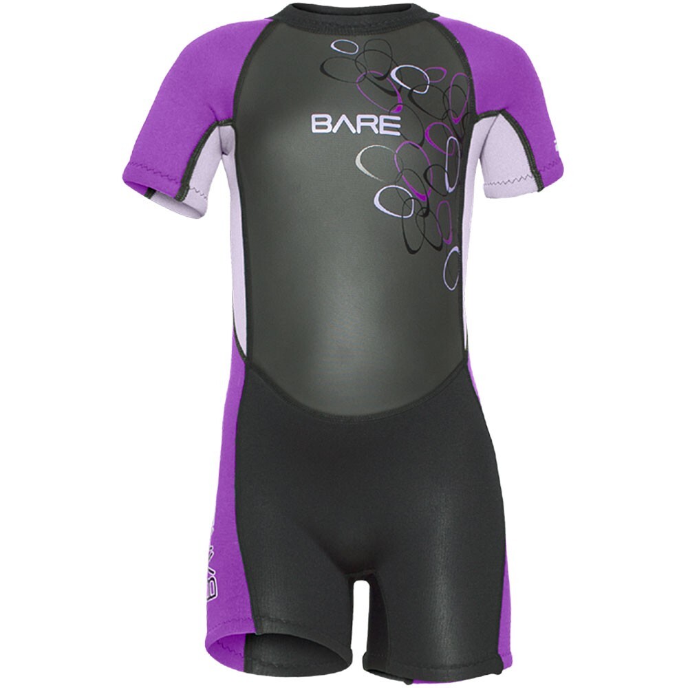Open Box Bare 2mm Youth Tadpole Shorty Wetsuit - Purple - 4