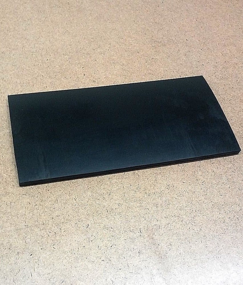Neoprene Rubber Sheet Solid 3/16" Thk x 4" x 12" Rect Strip  60 Duro Std Flex
