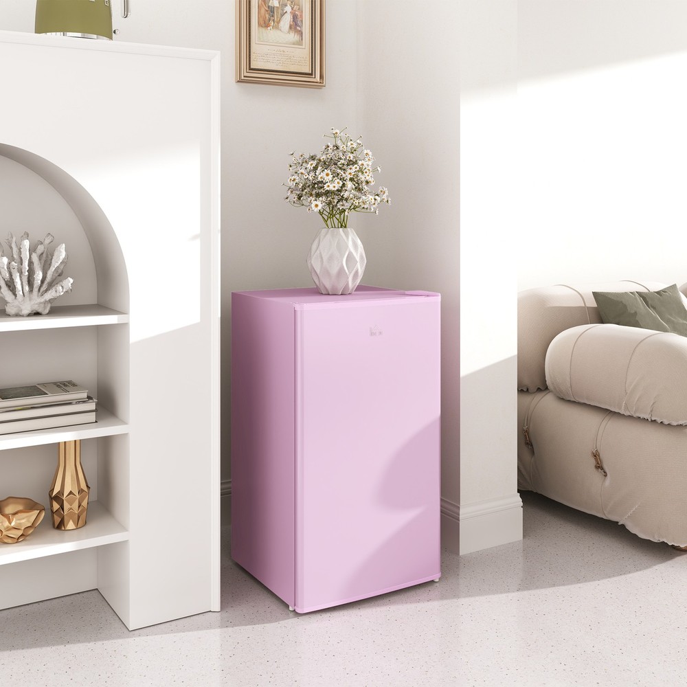 3.2 Cu.Ft Compact Refrigerator with Adjustable Thermostat, Pink
