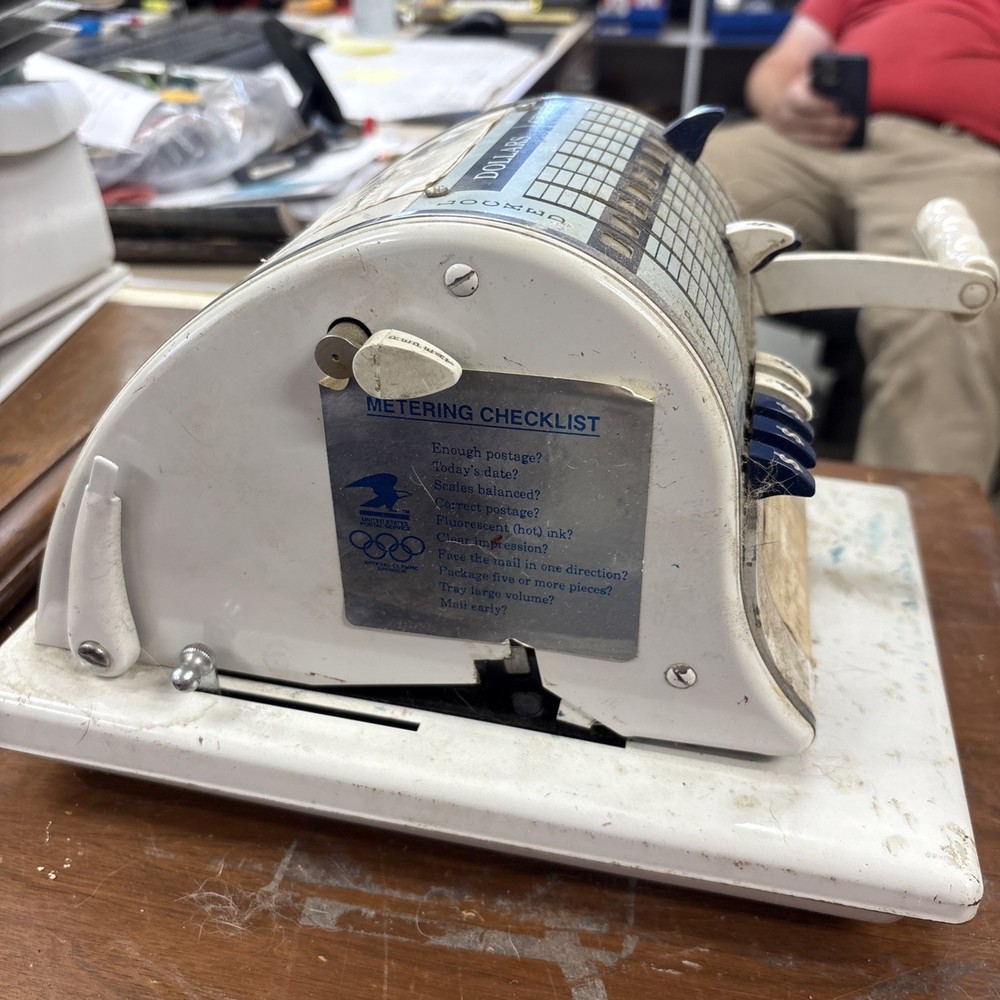 Paymaster Series X-2000 Check Writing Machine Vintage Blue/White MINT (No Key)