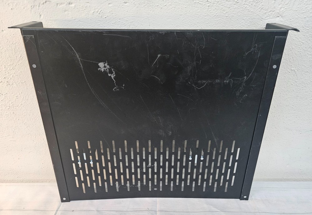2U Audio or Server Rack Vented Shelf w Lock Down Bars