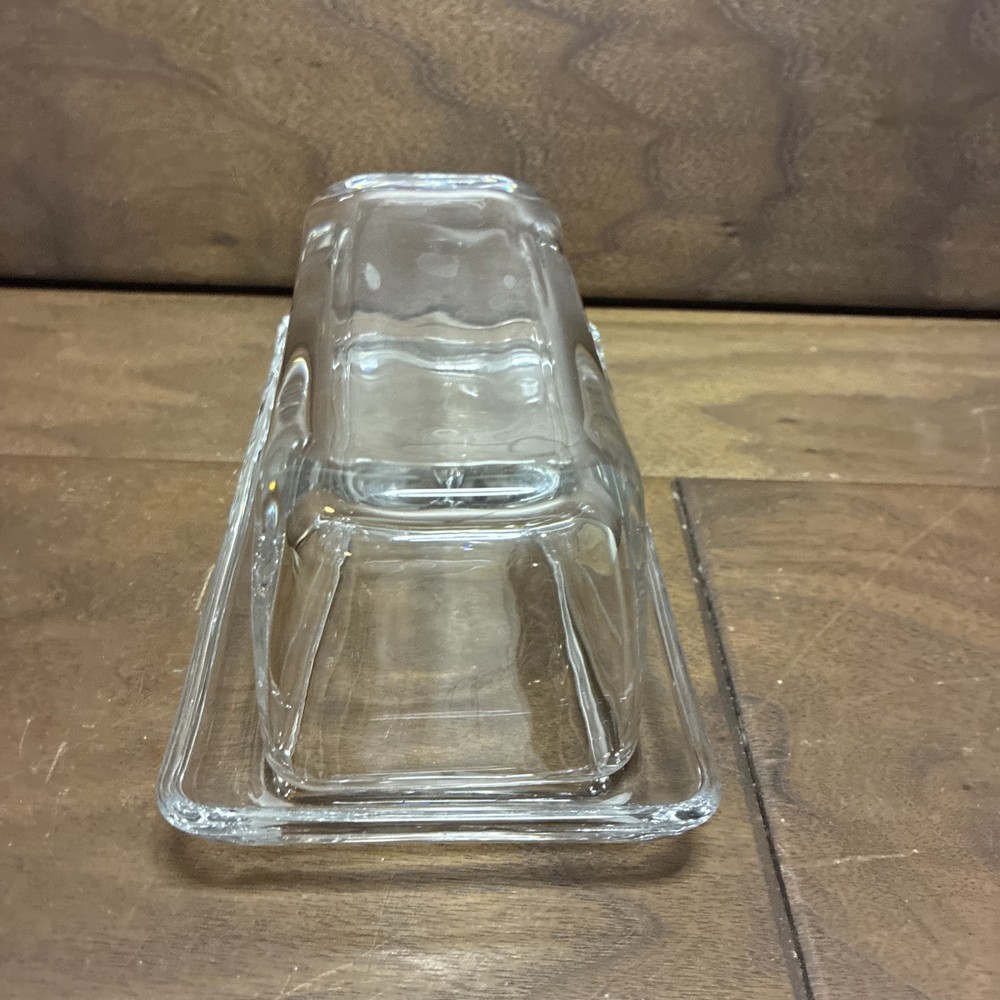 Mason Craft And More Butter Dish Clear Glass Rectangular Nice