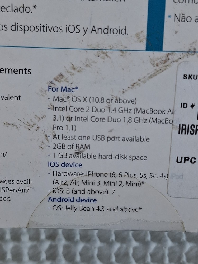 Iris Pen IrisPen Air 7 Smart Wireless Pen Scan Windows Mac Android OPEN BOX READ