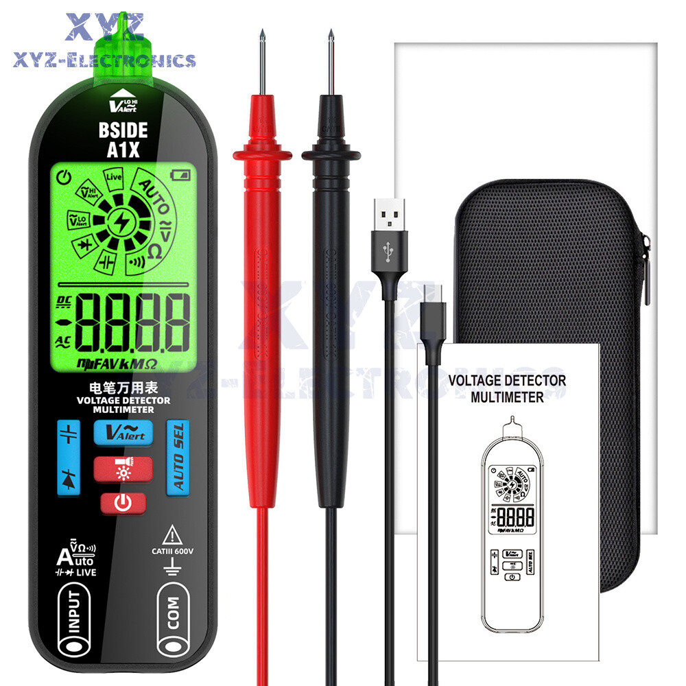 A1X Mini Multimeter LCD Digital DC/AC Voltage Resistance Tester Voltage Detector