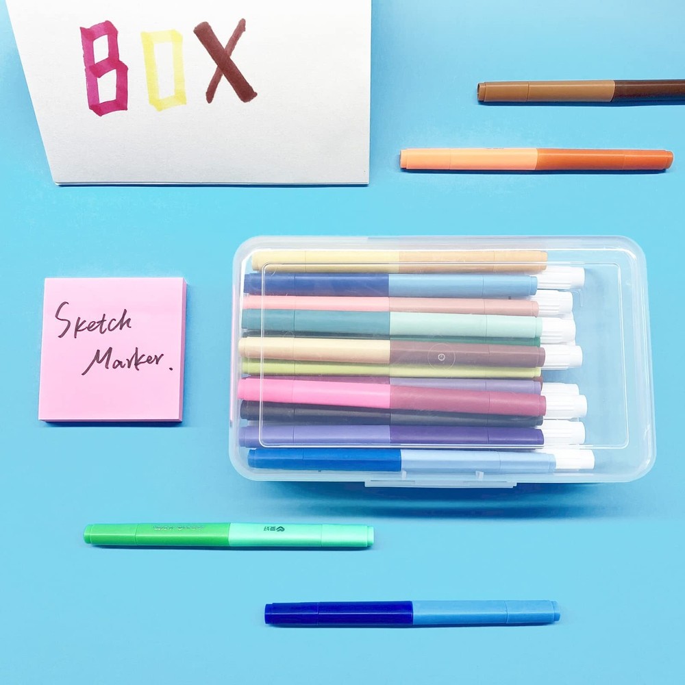 Large Capacity Clear Pencil Case, Plastic Pencil Boxes Stackable Design, Supp...
