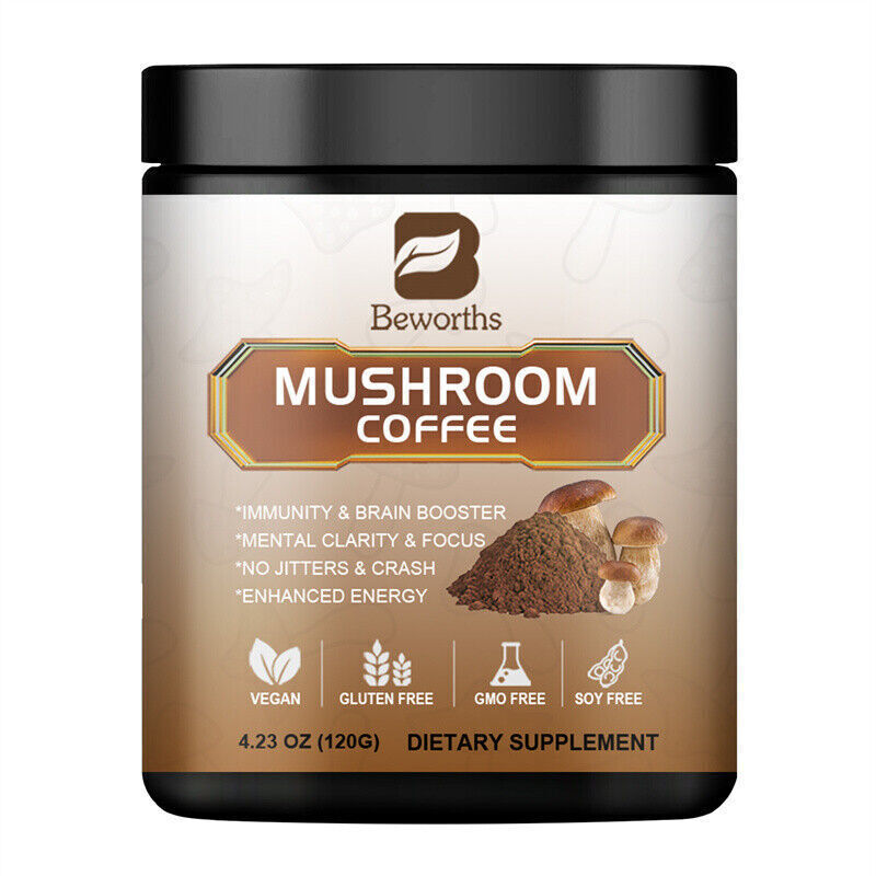 2-Pack Mushroom Coffee with Lion’s Mane & Chaga – Brain, Focus & Immune Support