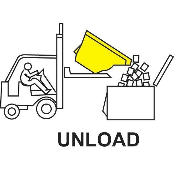 Self Dumping Hopper, Medium Duty, Gray, 2577 Gray