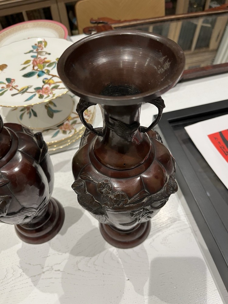 Antique Asian Copper Vases X 2