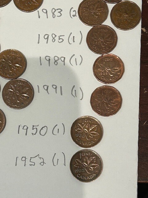 Canada One Cent Lot Of 30