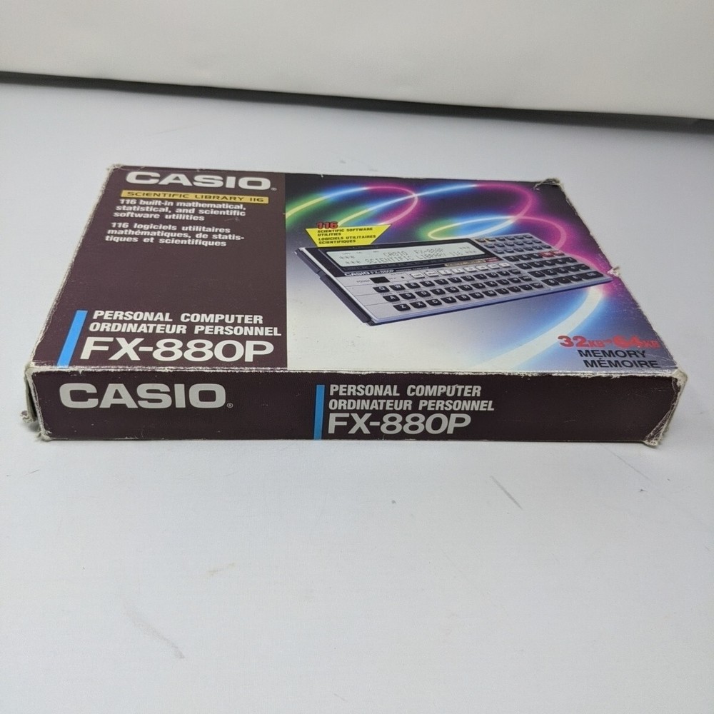 CASIO FX-880P Personal Computer Calculator 116 lib 32k Basic - Works (Vintage)