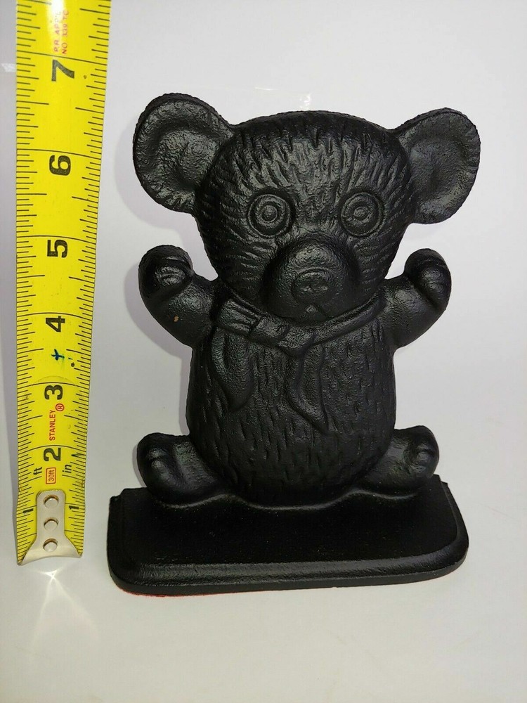 Cast Iron Teddy Bear Book End / Door Stopper