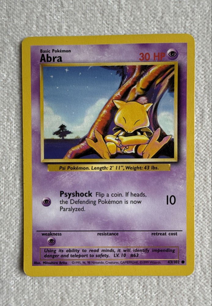 Abra 043/102 Base Set Regular