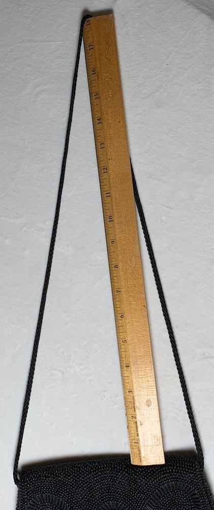 Beautiful Beaded Black Evening Purse