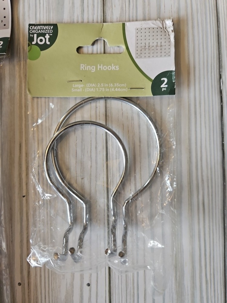 Lot 5 Creatively Organized by Jot Pegboard Black Plastic & Loop Hooks Rectangle