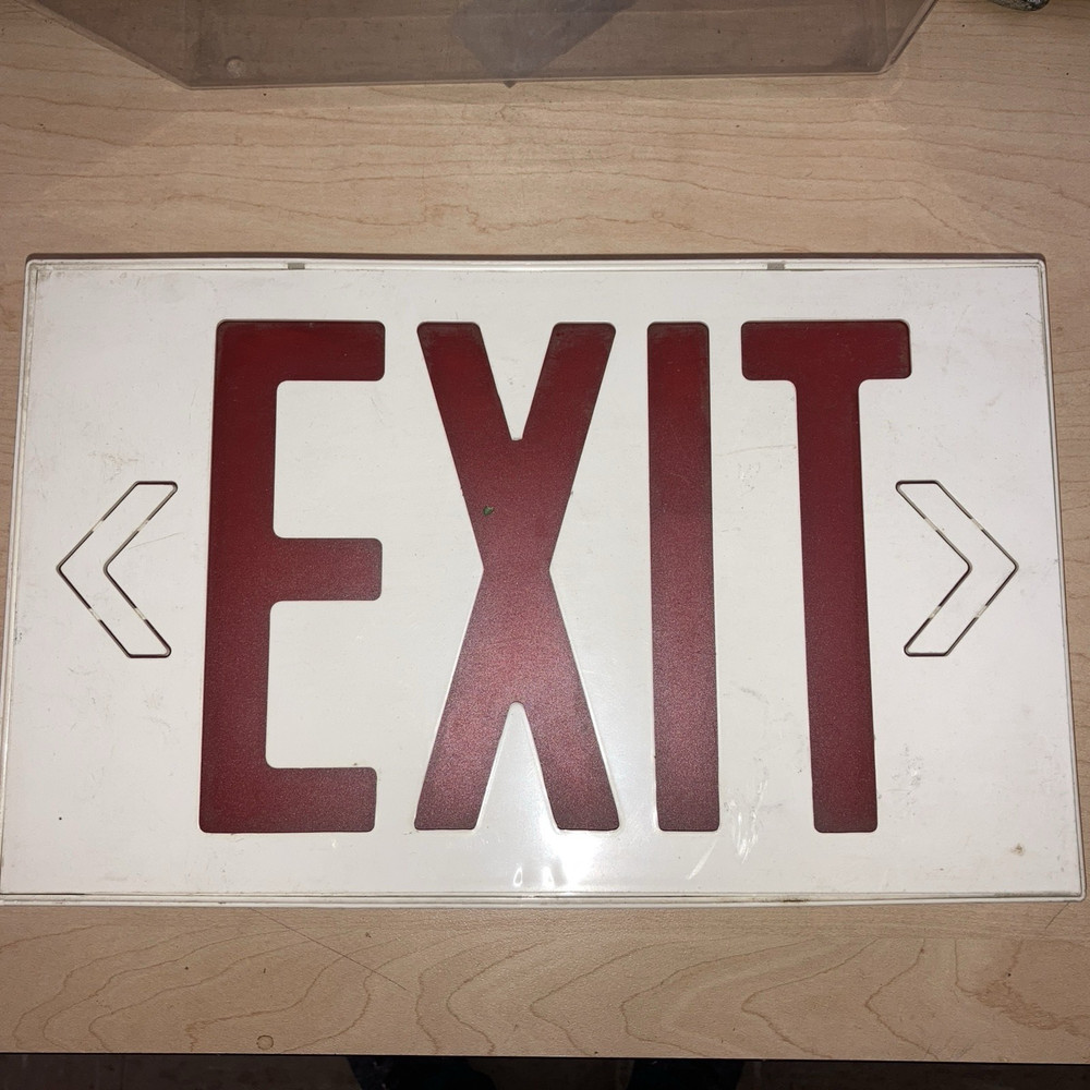 Vintage Exit Sign Lighted
