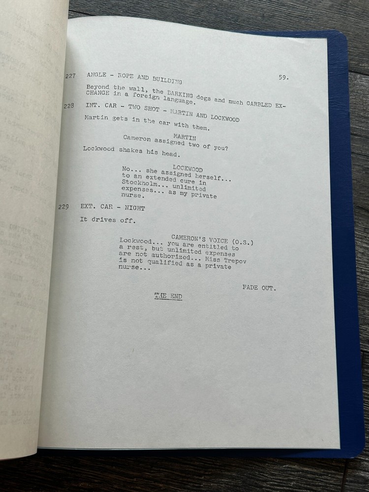 SEARCH TV Show Script The Bullet Final Draft Aug 15 1972 Judy Burns